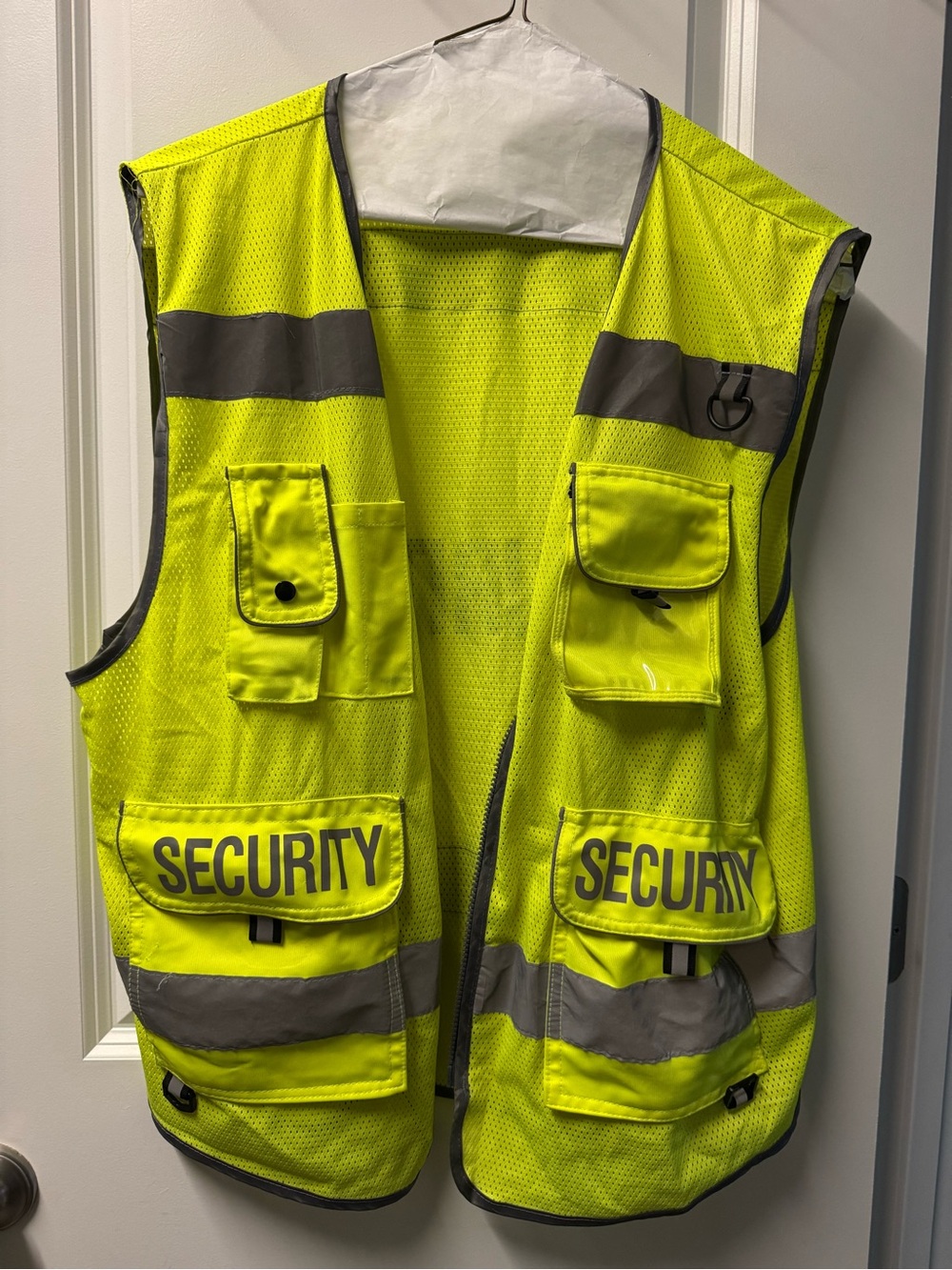 High Visibility Security Vest NO ZIPPER Size XL